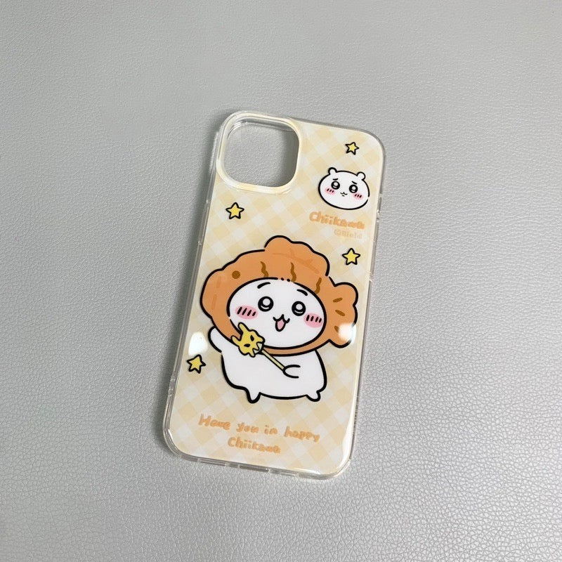 Japanese Cartoon ChiiKawa Hachiware Usagi X Kirby Hangyodon iPhone Case 11 12 13 14 15 Pro Promax KawaiiGiftLand