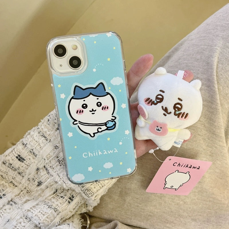 Japanese Cartoon ChiiKawa Hachiware Usagi with Stand iPhone Case 11 12 13 14 15 16 Pro Promax KawaiiGiftLand