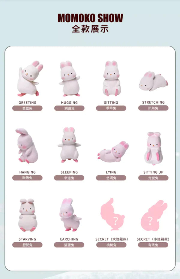 Blind Box Kawaii Lovely Characters Momo Bunny First Edition -Toy Collection