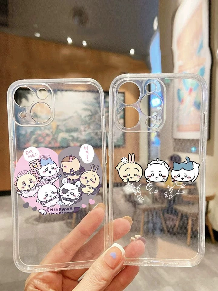 Japanese Cartoon Chiikawa | Xmas Drawing Falling - Soft iPhone Case PLUS SE2 XS XR X 11 12 13 14 15 16 Pro Promax 12mini 13mini KawaiiGiftLand