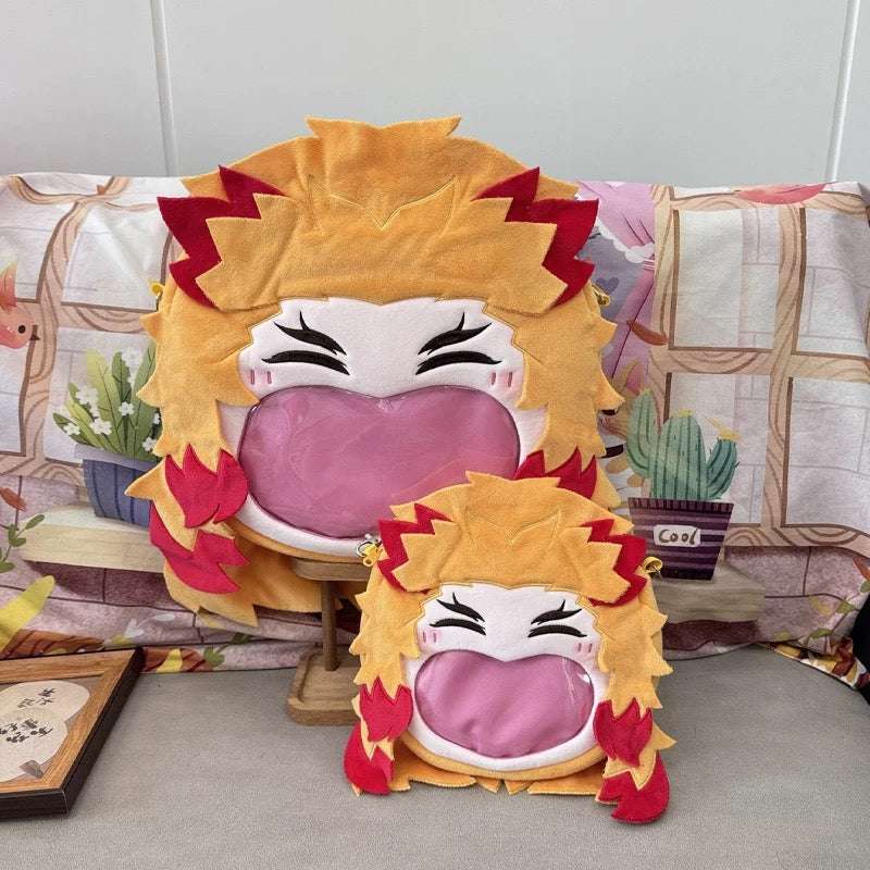 Japanese Anime Kimetsu no Yaiba Demon Slayer | Zenitsu Giyu Kyojuro Muichiro Cute Icon Itabag Backpack and Crossbody Bag - Cute Kawaii Item