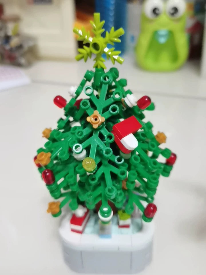 Mini Block Christmas Tree Chinese New Year | Green Pink Xmas Tree Tangerine -  Building Block Christmas Gift DIY Handmade Gift KawaiiGiftLand
