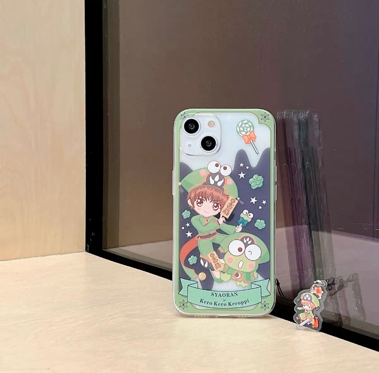 Clean Japanese Cartoon Magic Girl X KT KP iPhone Case 6 7 8 PLUS SE2 XS XR X 11 12 13 14 15 16 Pro Promax 12mini 13mini KawaiiGiftLand
