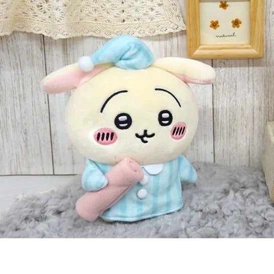 Japan ChiiKawa Pajamas Party | ChiiKawa Hachiware Usagi - Mini Plush Doll 10cm Keychain KawaiiGiftLand