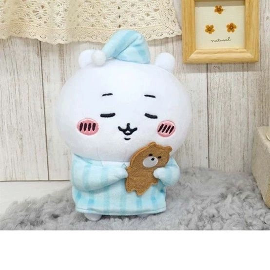 Japan ChiiKawa Pajamas Party | ChiiKawa Hachiware Usagi - Mini Plush Doll 10cm Keychain KawaiiGiftLand