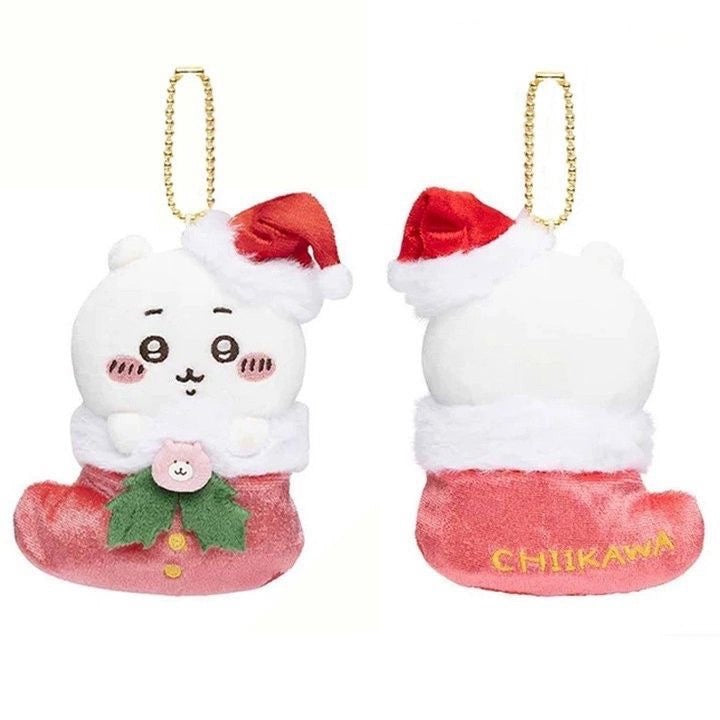 Japan ChiiKawa Merry Chrismas Edition | ChiiKawa Hachiware Usagi - Mini Plush Doll keychain KawaiiGiftLand