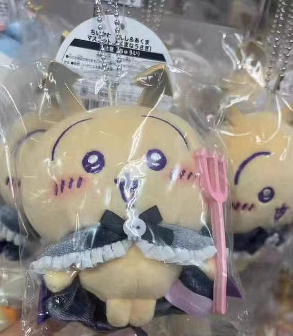 Japan ChiiKawa Lolita & Gothic Angel Devil | ChiiKawa Hachiware Usagi Momonga Rakko Shisa Kurimanju - Mini Plush Doll keychain KawaiiGiftLand
