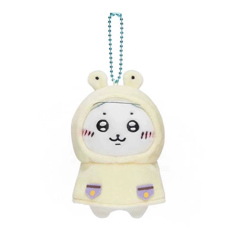 Japan ChiiKawa Rainny Day Raincoat Keychain | ChiiKawa Hachiware Usagi - Mini Plush Doll KawaiiGiftLand