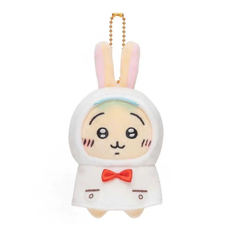 Japan ChiiKawa Rainny Day Raincoat Keychain | ChiiKawa Hachiware Usagi - Mini Plush Doll KawaiiGiftLand