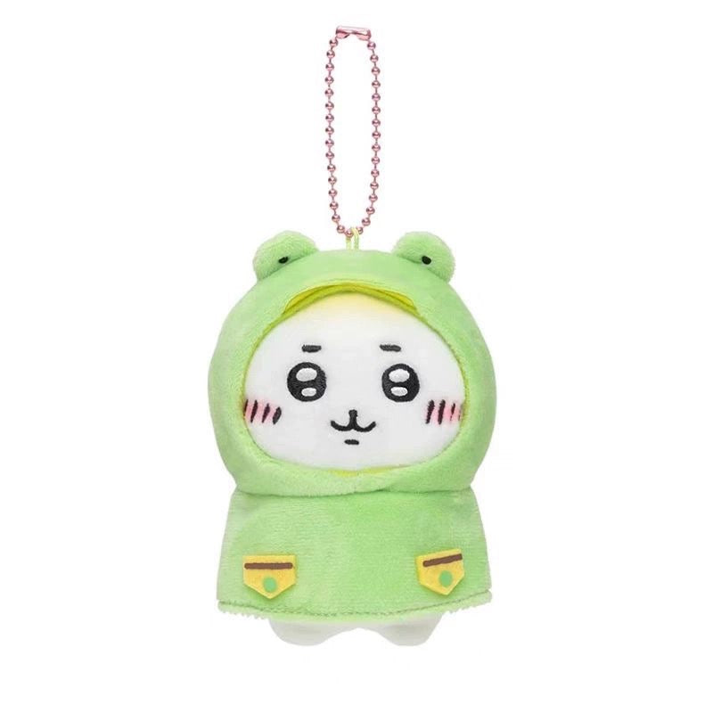 Japan ChiiKawa Rainny Day Raincoat Keychain | ChiiKawa Hachiware Usagi - Mini Plush Doll KawaiiGiftLand