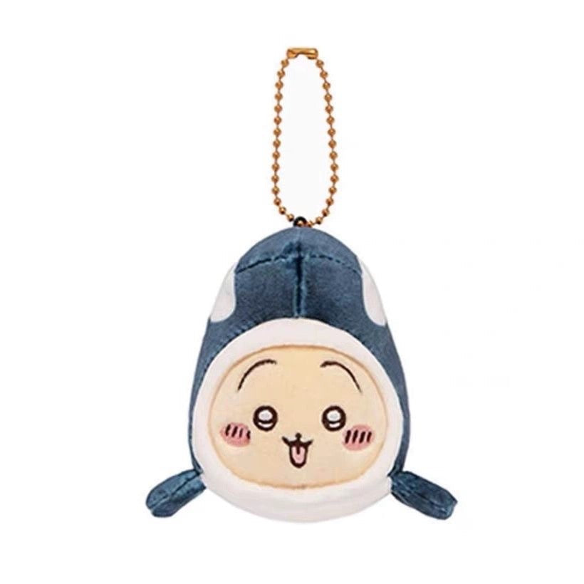 Japan ChiiKawa Aquarium Limited Keychain | Shark & Whale ChiiKawa Hachiware Usagi - Mini Plush Doll KawaiiGiftLand