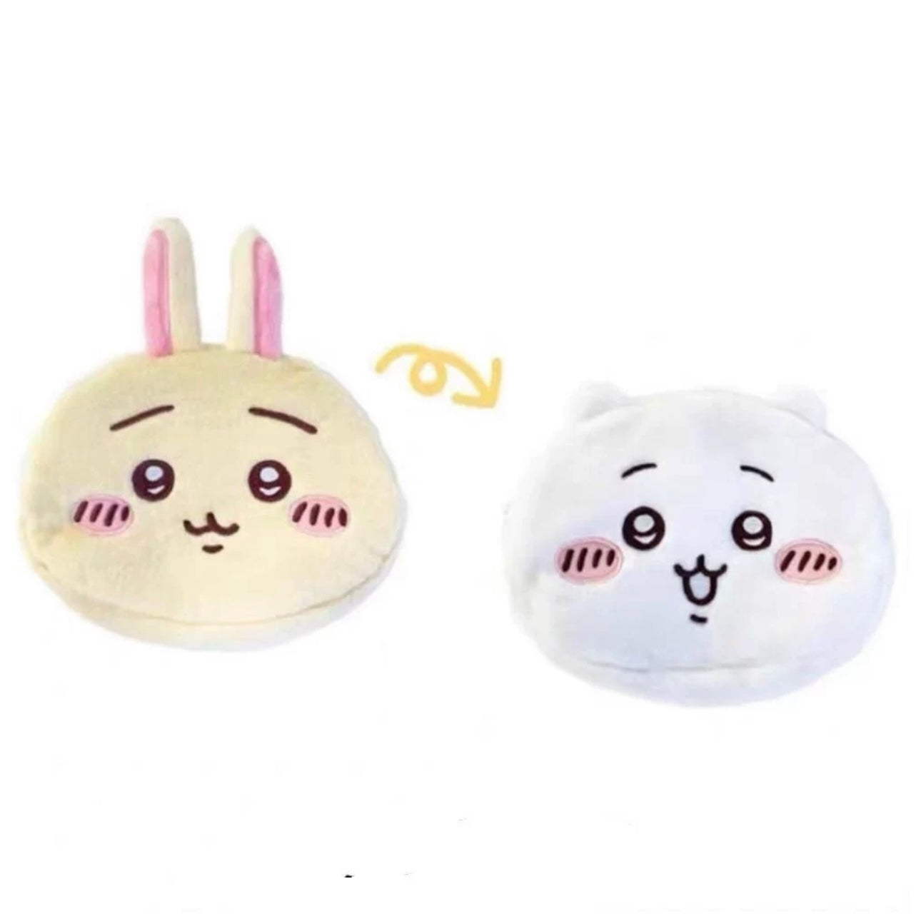 Japanese Cartoon Chiikawa Double Face Make Up Bag | ChiiKawa Hachiware Usagi Momonga Monster - Kawaii Plush Doll Purse Bag KawaiiGiftLand
