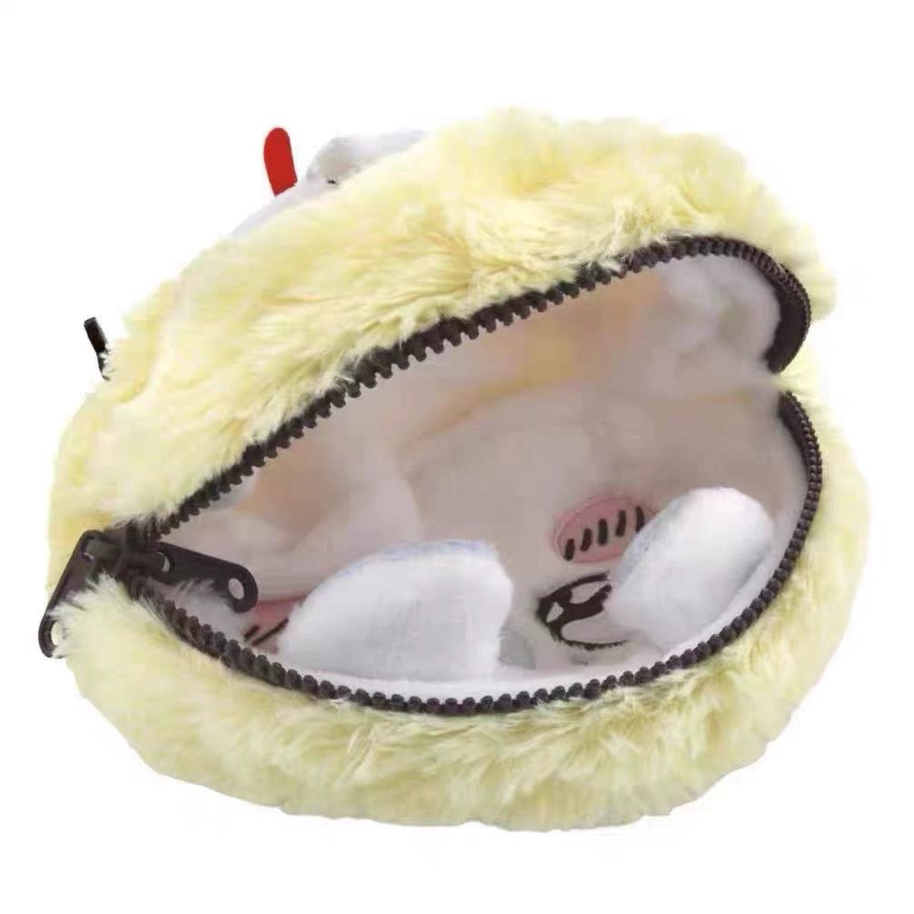Japanese Cartoon Chiikawa Double Face Make Up Bag | ChiiKawa Hachiware Usagi Momonga Monster - Kawaii Plush Doll Purse Bag KawaiiGiftLand