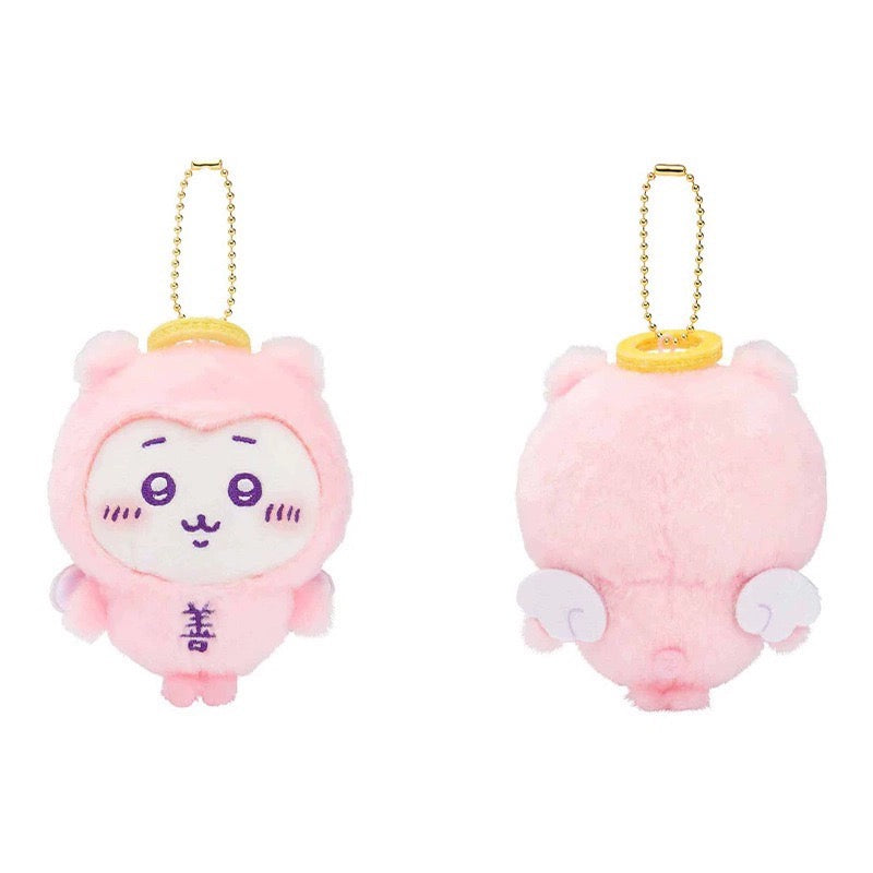 Japan ChiiKawa Angel Pink Devil Purple Keychain | ChiiKawa Hachiware Usagi Momonga Kurimanju Shisa - Mini Plush Doll KawaiiGiftLand