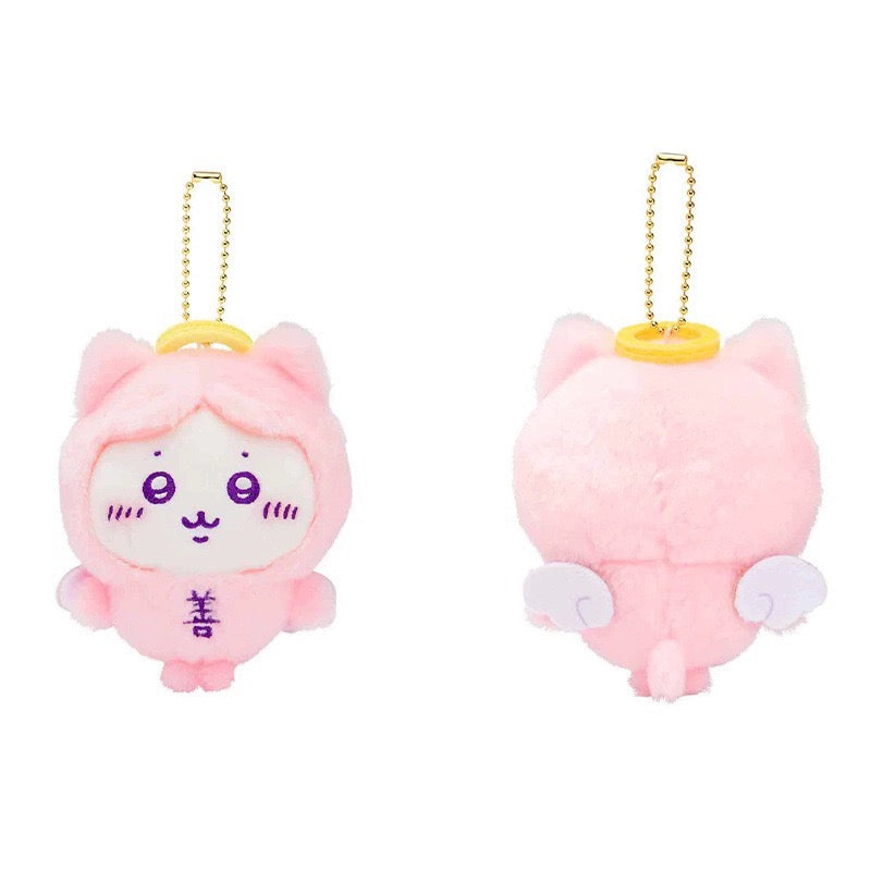 Japan ChiiKawa Angel Pink Devil Purple Keychain | ChiiKawa Hachiware Usagi Momonga Kurimanju Shisa - Mini Plush Doll KawaiiGiftLand