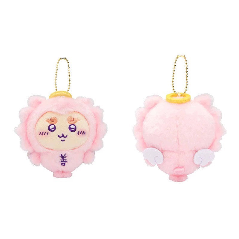 Japan ChiiKawa Angel Pink Devil Purple Keychain | ChiiKawa Hachiware Usagi Momonga Kurimanju Shisa - Mini Plush Doll KawaiiGiftLand