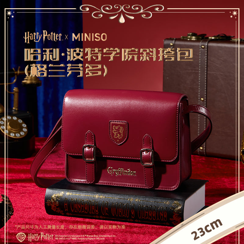Harry Magical School Wizard Witch X Miniso | Magical School Four Houses 23cm Small Satchel Bag Red Blue Green Yellow - Kawaii items Cosplay KawaiiGiftLand