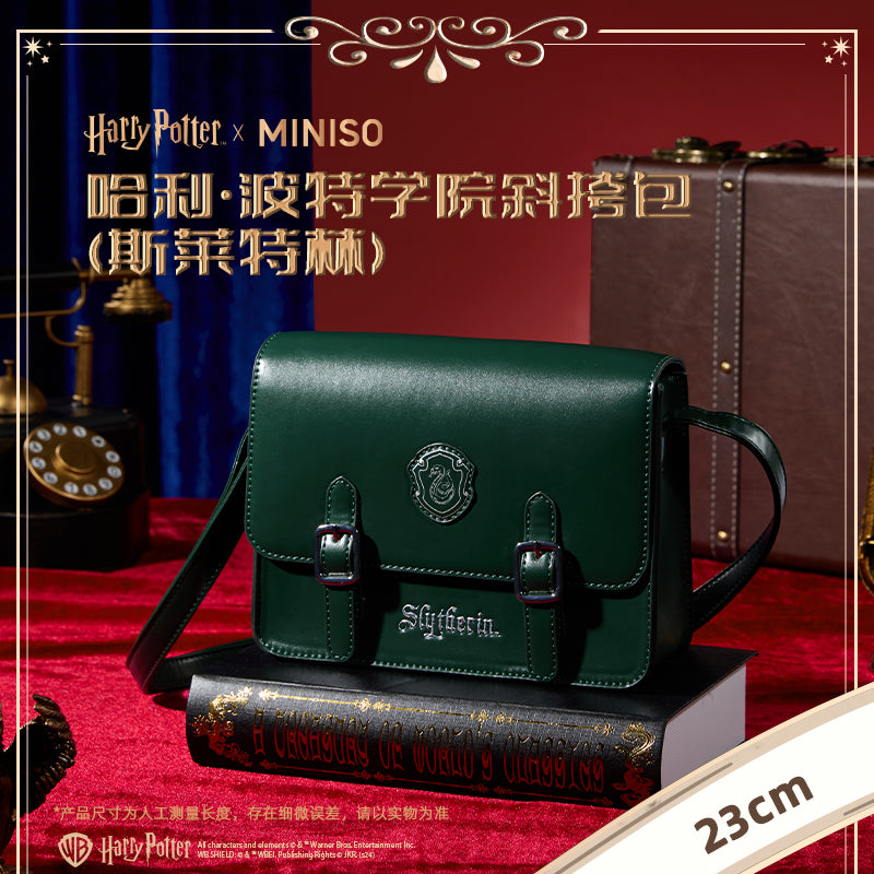 Harry Magical School Wizard Witch X Miniso | Magical School Four Houses 23cm Small Satchel Bag Red Blue Green Yellow - Kawaii items Cosplay KawaiiGiftLand