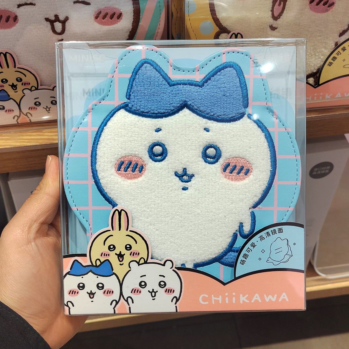 ChiiKawa X Miniso | ChiiKawa Hachiware Usagi Fold Magnet Mirror - Kawaii Items KawaiiGiftLand