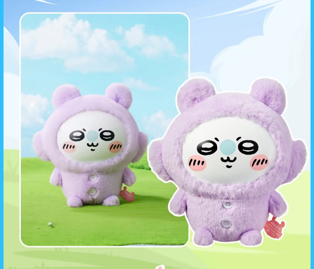 ChiiKawa X Miniso Plush Pajamas Party Series | ChiiKawa Hachiware Usagi Momonga Kurimanju Rakko Plastic Plush Doll Kawaii Items Room Decoration doll KawaiiGiftLand