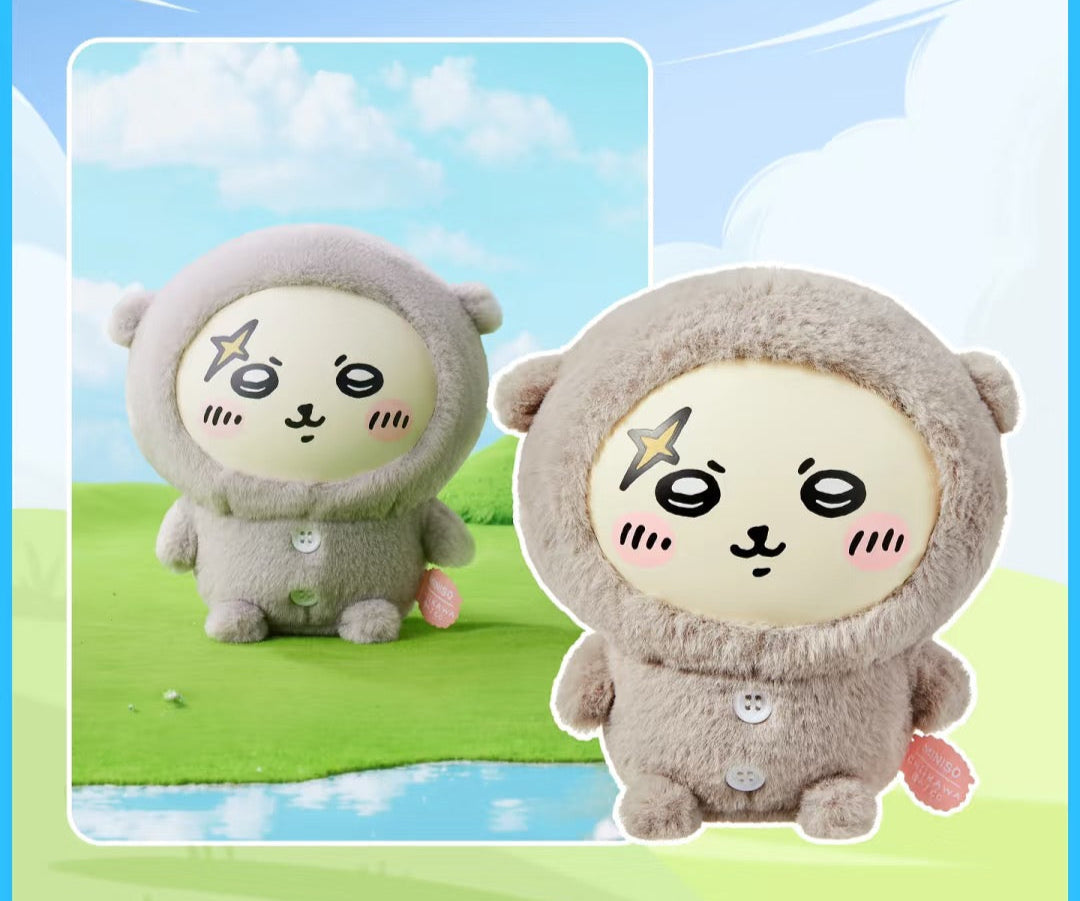 ChiiKawa X Miniso Plush Pajamas Party Series | ChiiKawa Hachiware Usagi Momonga Kurimanju Rakko Plastic Plush Doll Kawaii Items Room Decoration doll KawaiiGiftLand