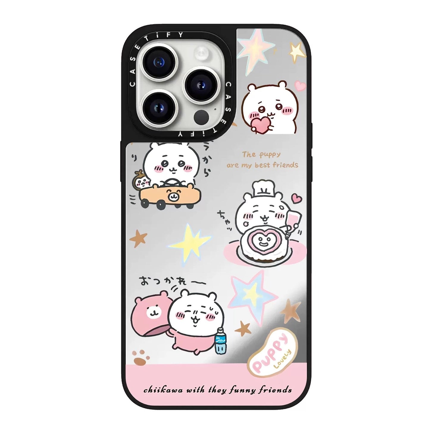 Japanese Cartoon ChiiKawa Mirror Phone Case | ChiiKawa Hachiware Usagi Medley Series 2 Pajamas - iPhone Case 11 12 13 14 15 16 Pro Promax KawaiiGiftLand