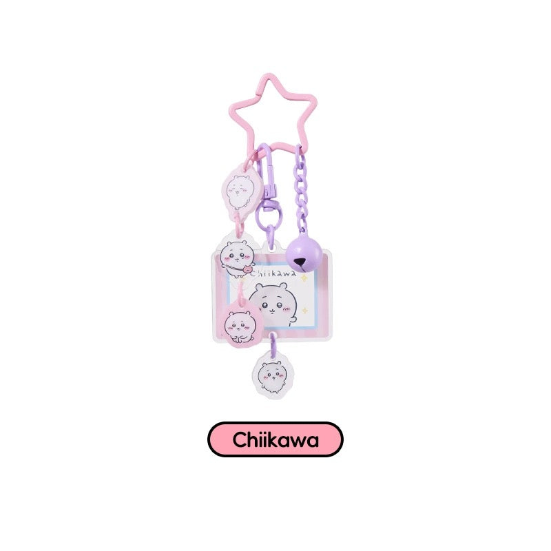 ChiiKawa X Miniso | ChiiKawa Hachiware Usagi Star Acrylic with Bell Keychain - Kawaii items Room Decoration KawaiiGiftLand