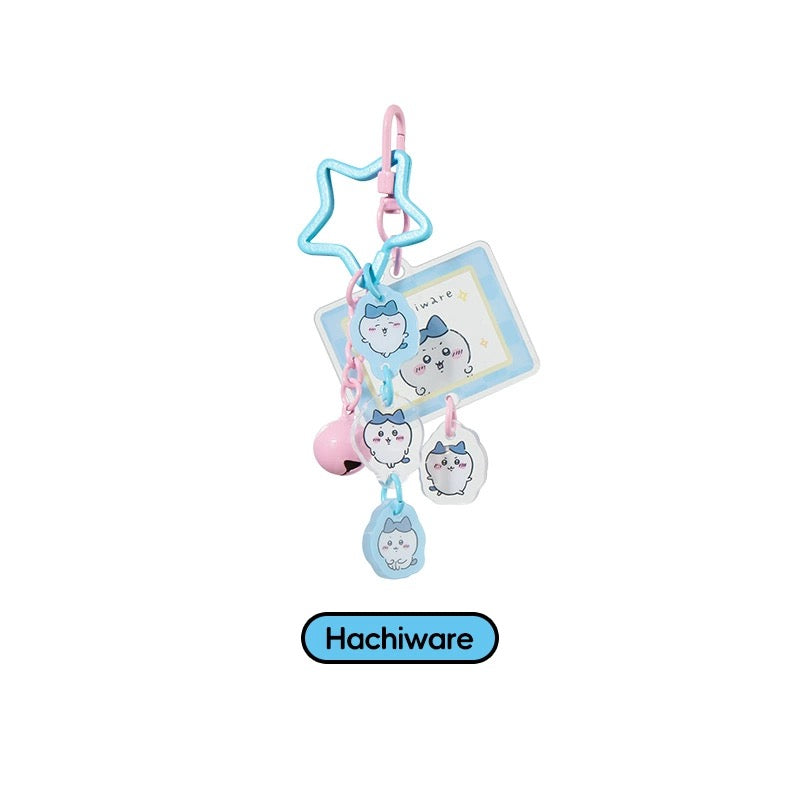ChiiKawa X Miniso | ChiiKawa Hachiware Usagi Star Acrylic with Bell Keychain - Kawaii items Room Decoration KawaiiGiftLand