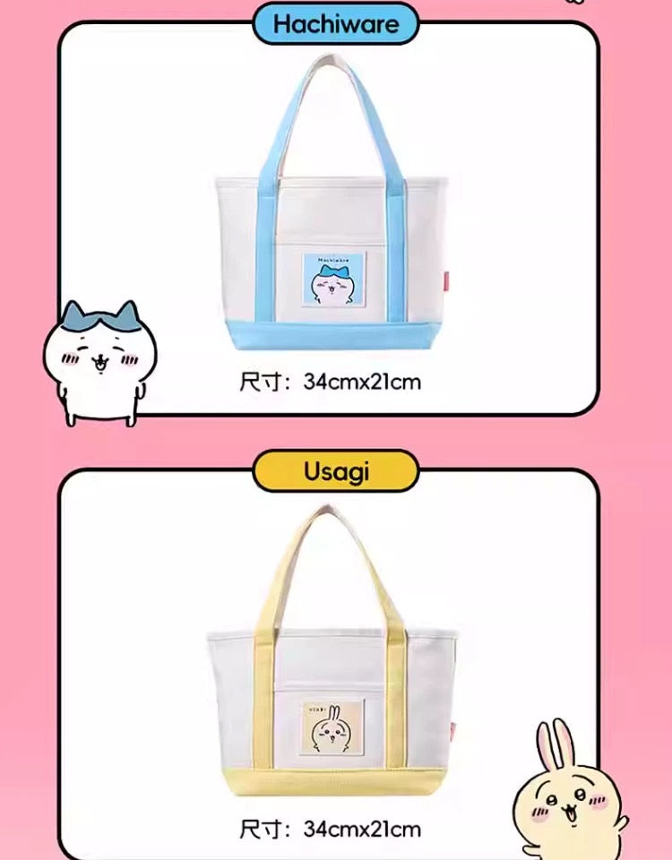 ChiiKawa X Miniso | ChiiKawa Hachiware Usagi Tote Bag - Kawaii items Room Decoration - KawaiiGiftLand