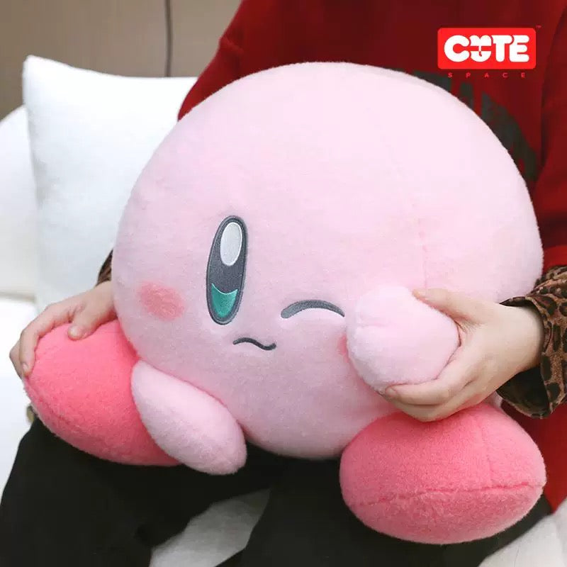 Kirby X Cute Studio | Giant Kirby Wink Plush Wool Felt Style Big Doll - Starkabi Poyo Kawaii items Room Decoration Doll KawaiiGiftLand