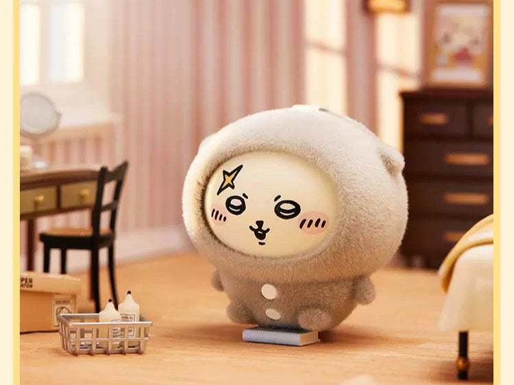 ChiiKawa X Miniso Plush Pajamas Party Series | ChiiKawa Hachiware Usagi Momonga Kurimanju Rakko Plastic Plush Doll Changing Face Mystery Box Kawaii Items Room Decoration doll
