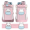ChiiKawa X Miniso | Momonga Two Straw Cute 520mL Water Bottle - Kawaii Items Room Decoration