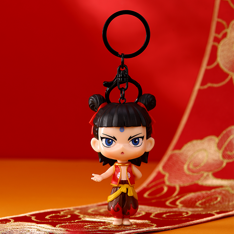 Miniso X Ne Zha | Ne Zha 2 Movie Cute Figure Keychain - Kawaii Items Toy Collection Home Decoration