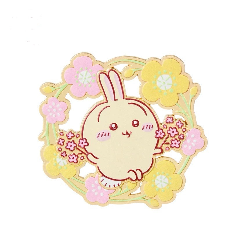 ChiiKawa X Miniso Sakura Limited Series | ChiiKawa Hachiware Usagi - Metal Magnet Pin Kawaii Items Room Decoration Item KawaiiGiftLand