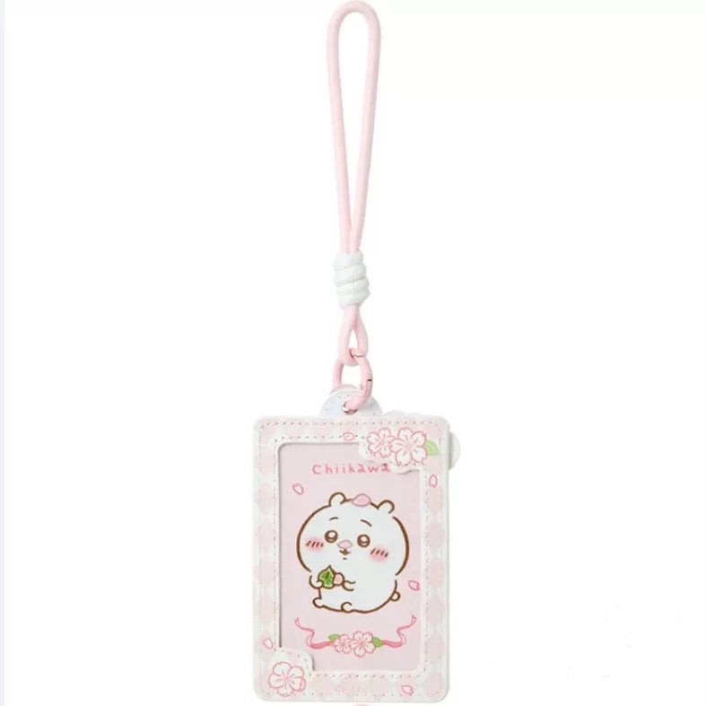 ChiiKawa X Miniso Sakura Limited Series | ChiiKawa Hachiware Usagi Momonga Sakura Cardholder - Kawaii Items Room Decoration Item KawaiiGiftLand