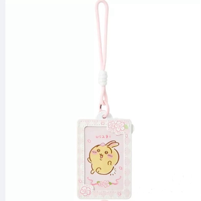 ChiiKawa X Miniso Sakura Limited Series | ChiiKawa Hachiware Usagi Momonga Sakura Cardholder - Kawaii Items Room Decoration Item KawaiiGiftLand