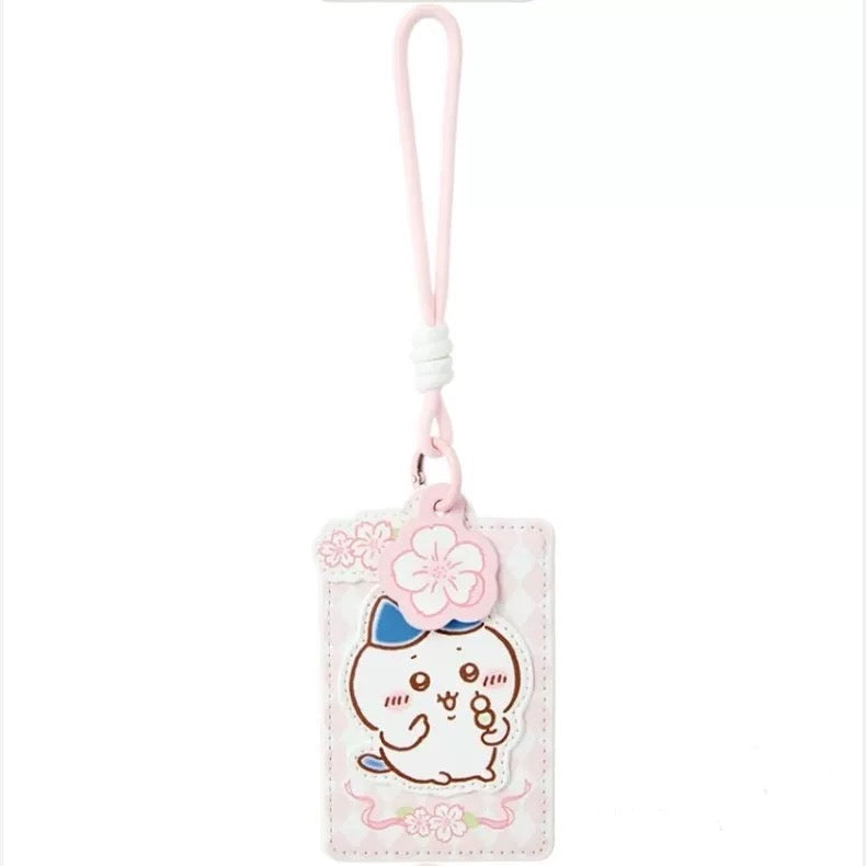 ChiiKawa X Miniso Sakura Limited Series | ChiiKawa Hachiware Usagi Momonga Sakura Cardholder - Kawaii Items Room Decoration Item KawaiiGiftLand