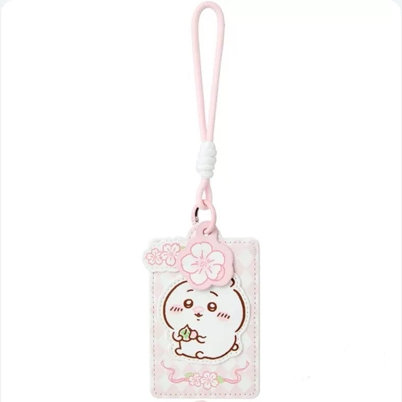 ChiiKawa X Miniso Sakura Limited Series | ChiiKawa Hachiware Usagi Momonga Sakura Cardholder - Kawaii Items Room Decoration Item KawaiiGiftLand