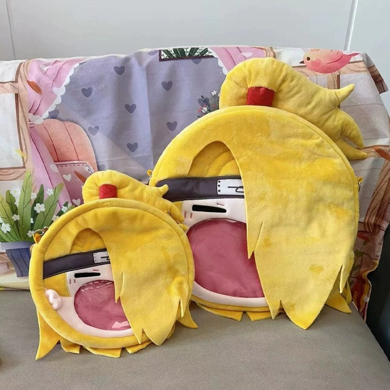 Japanese Anime Naruto Ninja | Gaara Deidara Minato Cute Icon Itabag Backpack and Crossbody Bag - Cute Kawaii Item - KawaiiGiftLand