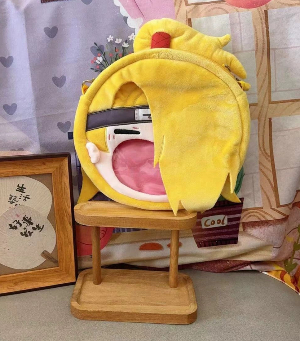 Japanese Anime Naruto Ninja | Gaara Deidara Minato Cute Icon Itabag Backpack and Crossbody Bag - Cute Kawaii Item - KawaiiGiftLand