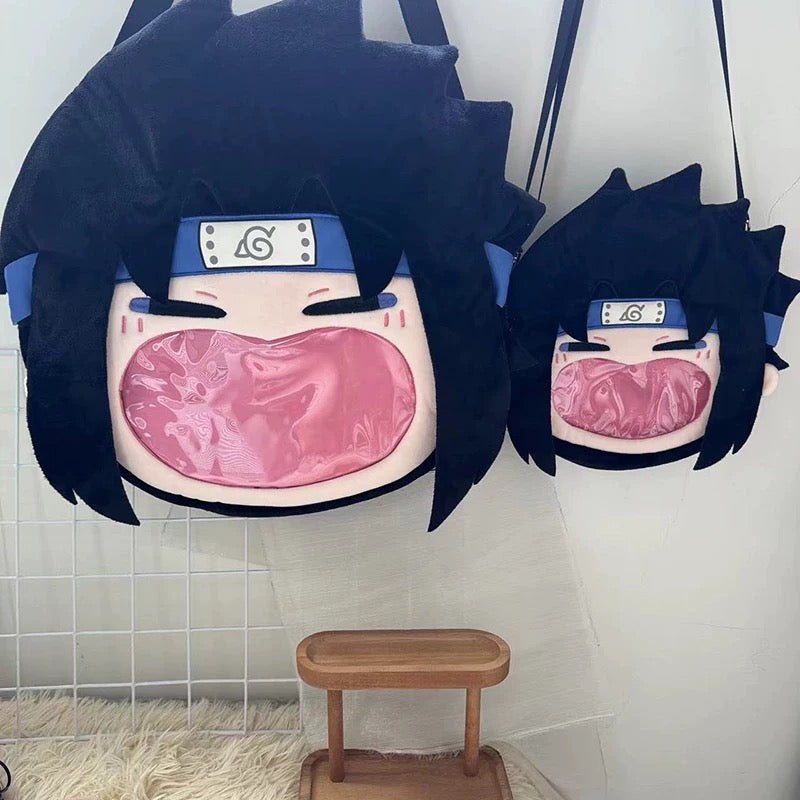 Japanese Anime Naruto Ninja | Uchiha Family Cute Icon Itabag Backpack and Crossbody Bag - Cute Kawaii Item - KawaiiGiftLand