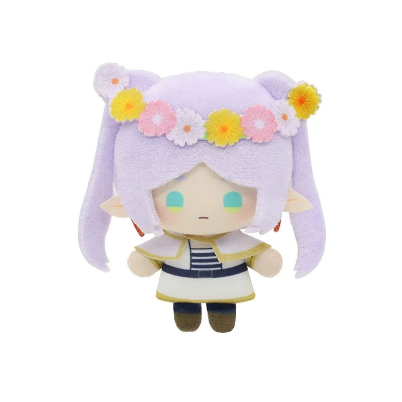Nullset X FRIEREN Mini Doll Series | Frieren Fern Stark Himmel - Wearing Wreath Plush Mini Doll Keychain Collectable Toys - KawaiiGiftLand