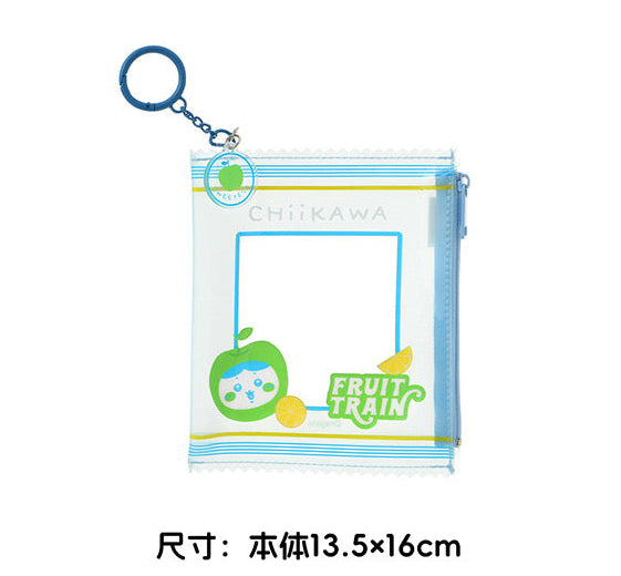 ชิอิคาวะ X มินิโซะ คอลเลคชันตลาดผลไม้ | ชิอิคาวะ ฮาจิวาเระ อุซากิ สไตล์ผลไม้ กระเป๋าพลาสติกใส กระเป๋าพวงกุญแจตุ๊กตา - ของน่ารัก ของตกแต่งห้อง
