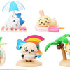 ChiiKawa X Miniso Hot Summer Series | ChiiKawa Hachiware Usagi Momonga Kurimanju Rakko Shisa Summer Time Cute Plastic Doll Figure Blind Box - Kawaii Items Room Decoration Doll Mystery Blind Box