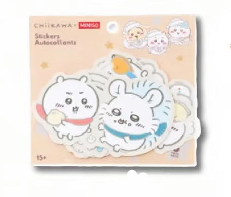 치이카와 x Miniso 화이트 크리스마스 시리즈 | 치이카와·하치와레·우사기 귀여운 크리스마스 스타일 스티커 세트 - 귀여운 아이템 룸 데코