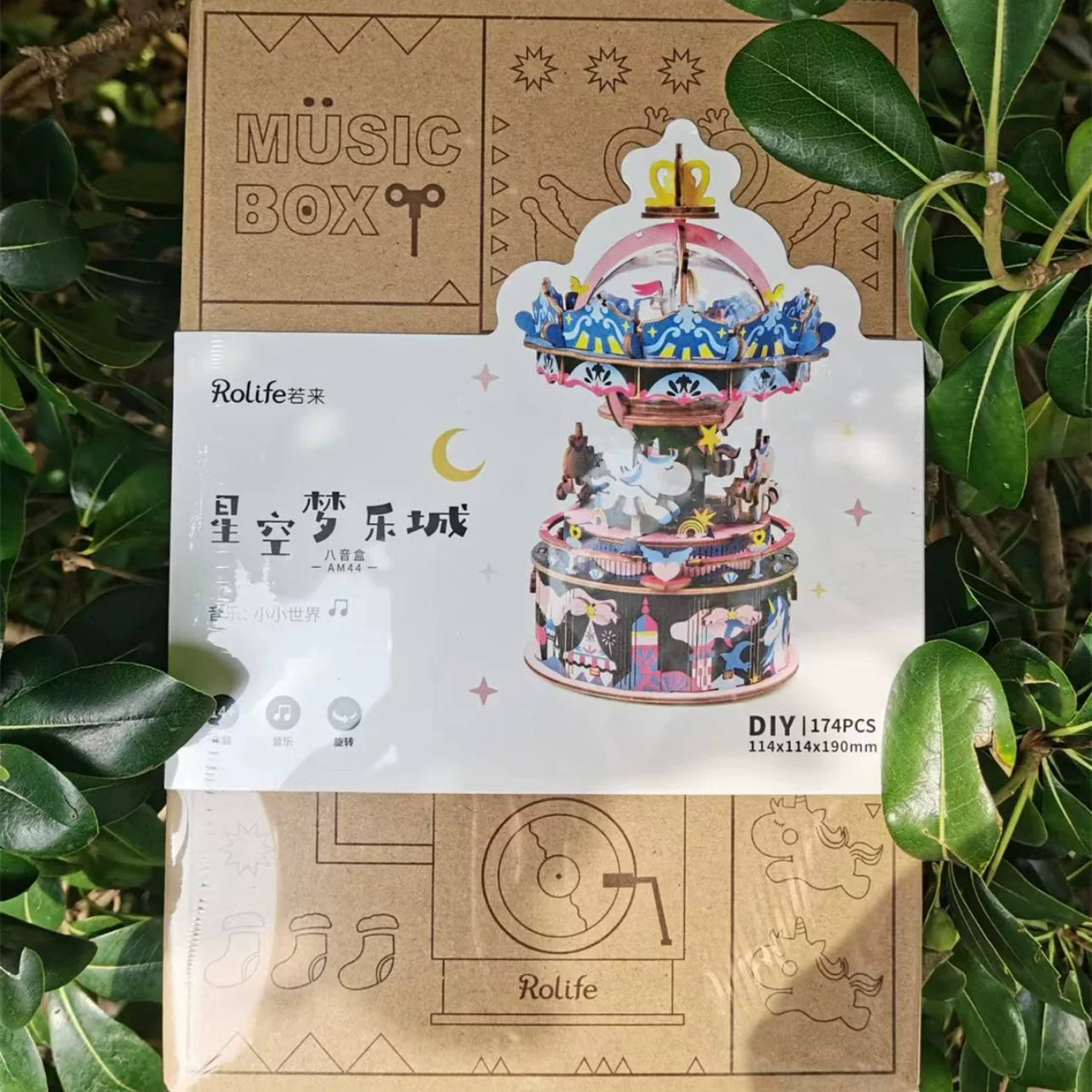 Craft Kits Wooden Music Box | Magic Fantasy Fairy Tale - DIY Handmade Mini World Miniature Gift