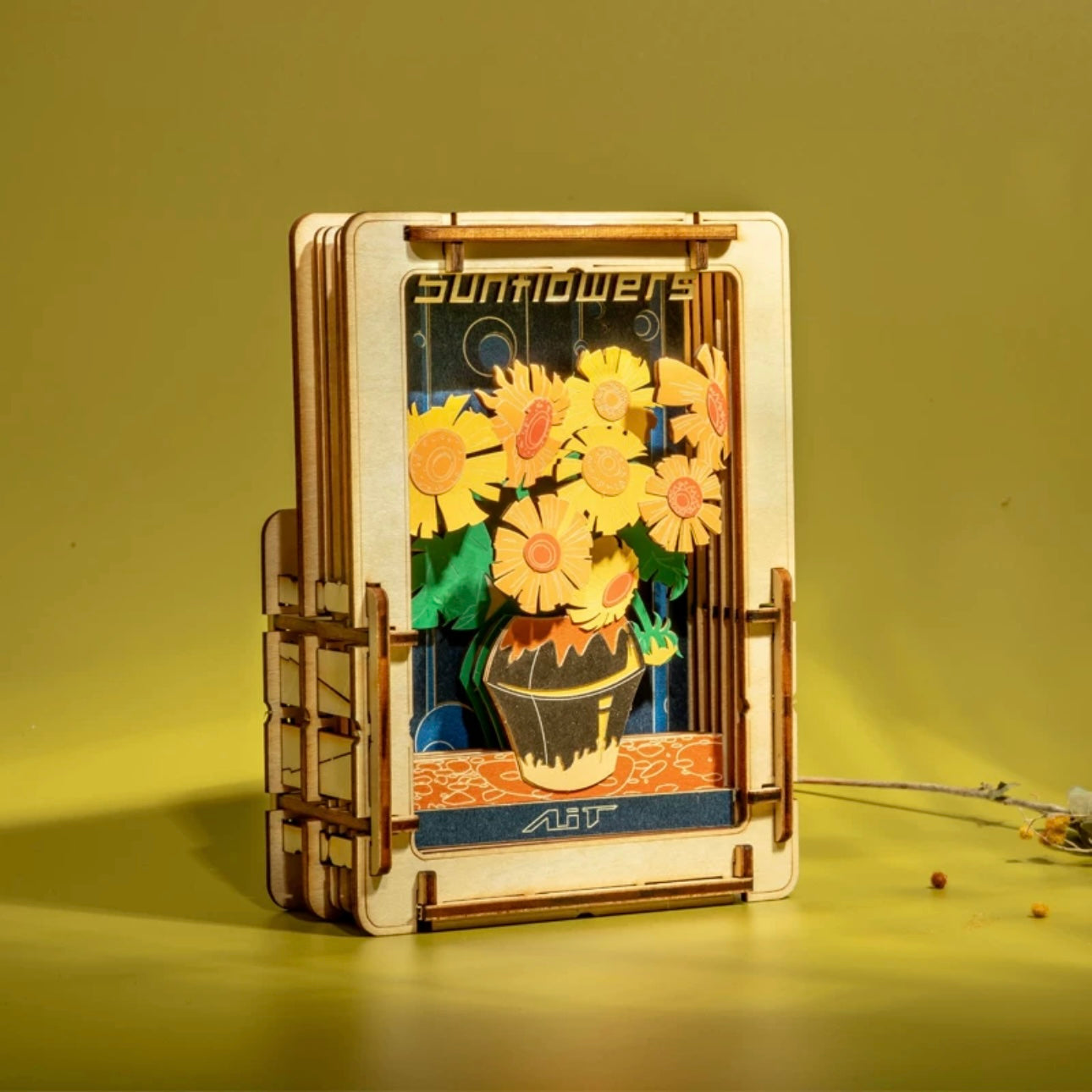 DIY Wooden Jigsaw Puzzle Multi-Purpose World Famous Paintings | SunFlower - Art Frame Home Decoration Gift