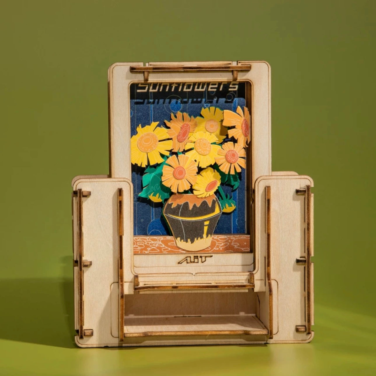 DIY Wooden Jigsaw Puzzle Multi-Purpose World Famous Paintings | SunFlower - Art Frame Home Decoration Gift