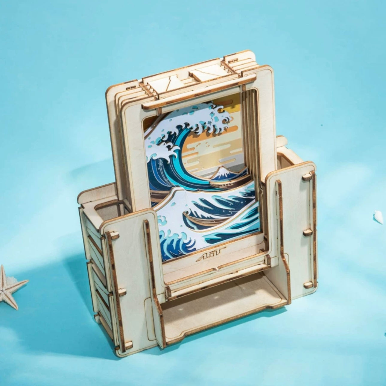 DIY Wooden Jigsaw Puzzle Multi-Purpose World Famous Paintings | The Great Wave off Kanagawat - Art Frame Home Decoration Gift