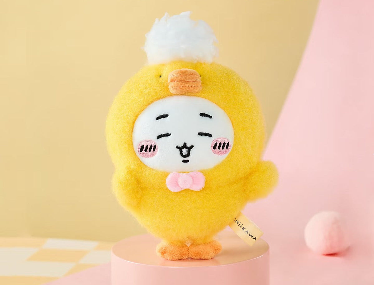 ChiiKawa X Nanjing Limited Series | ChiiKawa Hachiware Usagi Momonga in Fluffy Duck Costume Cute Plush Doll Keychain - Kawaii items Room Decoration Doll